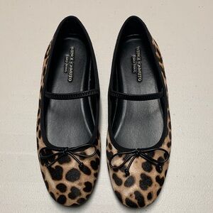 Vince Camuto Animal Print Flats with Bow